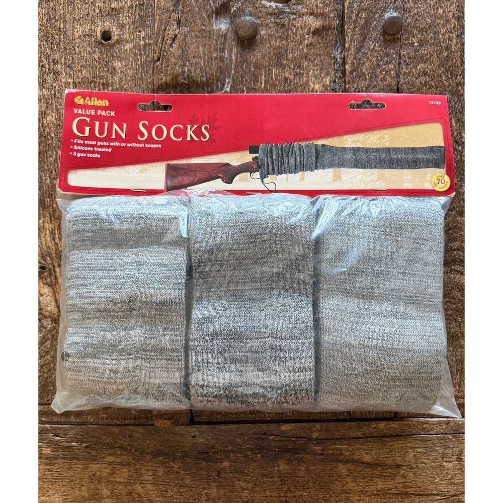 NIP Allen Value Pack Gun Socks Silicone Treated Storage Travel  3 pack